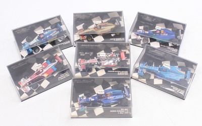 Lot 931 - Minichamps 1/43 scale F1 racing plastic cased...