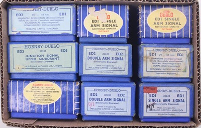 Lot 260 - Nine Hornby-Dublo electrically operated...