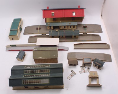 Lot 479 - Selection of wooden buildings: engine shed;...
