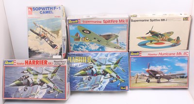 Lot 817 - Revell and other 1/32 scale group of 6 plastic...