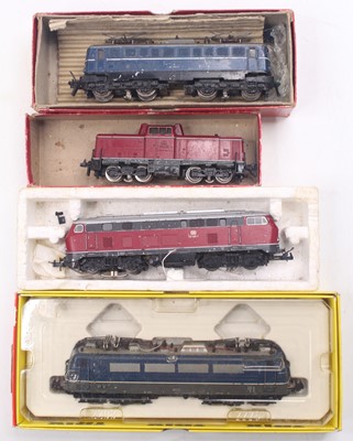 Lot 542 - Four Trix Express locos to include a V100...