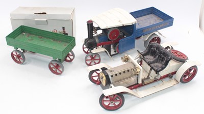 Lot 45 - Three Mamod items to include a SW1 steam wagon,...
