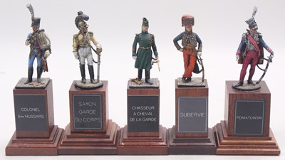 Lot 1878 - A collection of five 54mm scale handpainted...