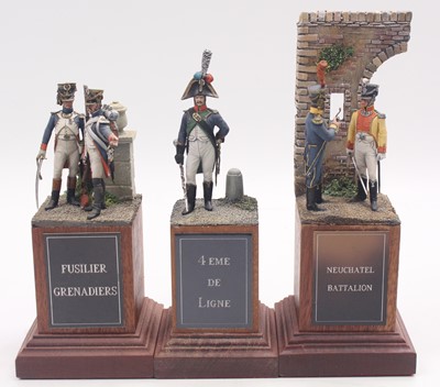 Lot 1888 - A collection of three 54mm scale Napoleonic...