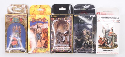 Lot 1919 - Andrea Miniatures group of 5 unpainted 54mm...