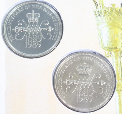 Lot 2491 - Royal Mint 1989 two pound coin Tercentenary to...