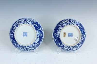 Lot 2033 - A pair of Chinese blue and white “dragon”...