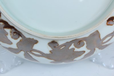 Lot 2155 - A Chinese iron-brown-decorated 'gardenia' dish,...
