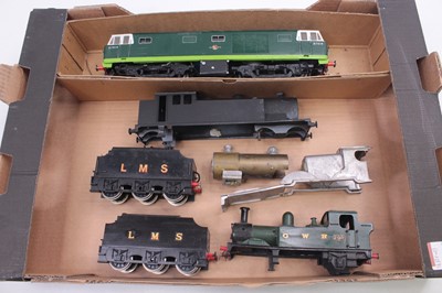Lot 192 - One tray containing 0 gauge locos and loco...