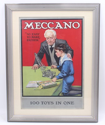 Lot 1617 - An original circa 1915 Meccano poster...