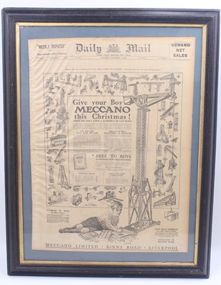 Lot 1618 - A Daily Mail 'Give Your Boy Meccano This...