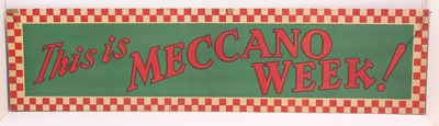 Lot 1619 - An original 1930s Meccano shop display card...