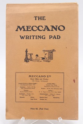 Lot 1635 - An original Meccano writing pad comprising of...