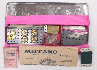 Lot 1644 - A Royal Meccano outfit circa 1912, comprising...