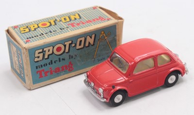 Lot 1680 - Triang Spot On No.185 Fiat 500, red body with...