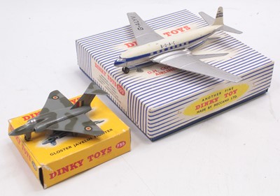 Lot 1159 - Dinky Toys group of 2 aircraft diecasts to...