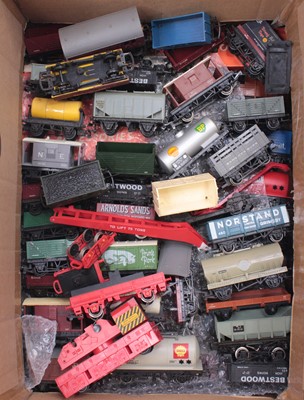 Lot 494 - Approx 50 unboxed goods wagons, nearly all...
