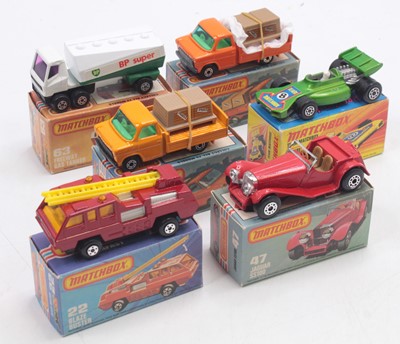 Lot 1501 - A collection of six boxed Matchbox Superfast...
