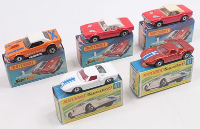 Lot 1494 - One tray containing five boxed Matchbox...
