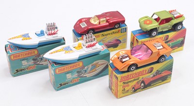 Lot 1505 - A tray containing five boxed Matchbox...