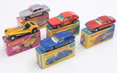 Lot 1492 - One tray containing five boxed Matchbox...