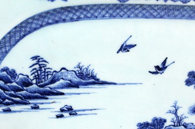 Lot 2032 - A Chinese blue and white serving dish, Qing...