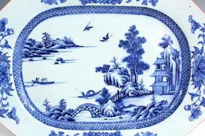 Lot 2032 - A Chinese blue and white serving dish, Qing...