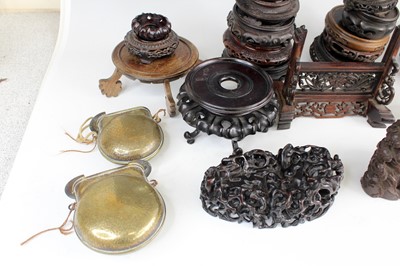 Lot 2095 - A collection of Chinese wooden stands and...