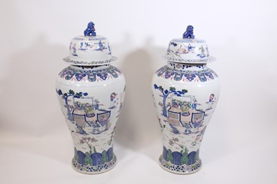 Lot 2083 - A pair of large Chinese ‘Eight Immortals’...