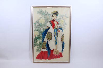 Lot 2205 - A modern Chinese watercolour painting of a...