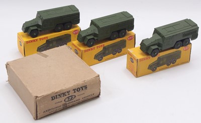 Lot 1074 - Dinky Toys Trade Box containing three No. 677...