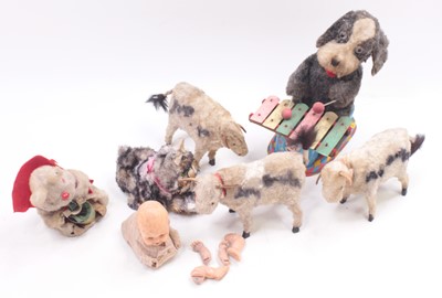 Lot 2026 - ALPs Japanese made sniffy dog, felt covered...