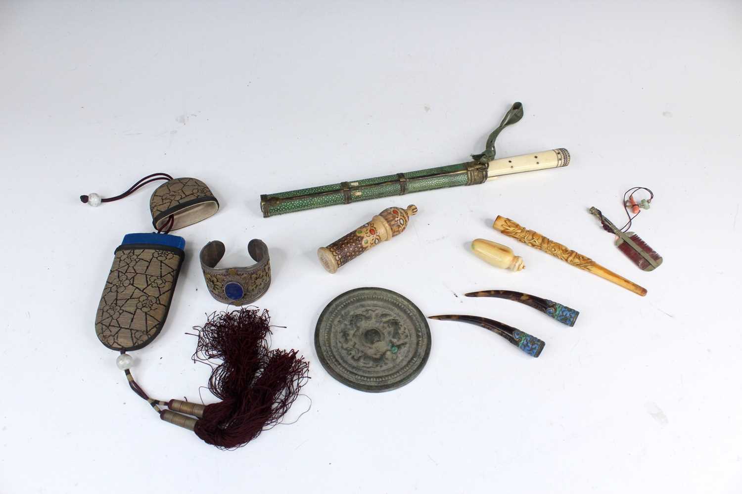 Lot 2053 - A group of oriental items, 19th to 20th...