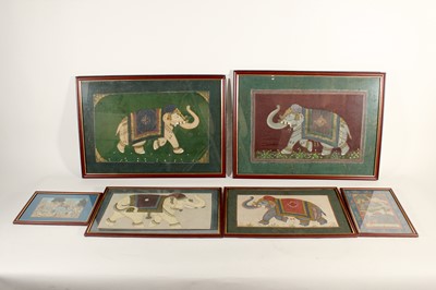 Lot 2206 - A group of six Indian paintings, 20th century....