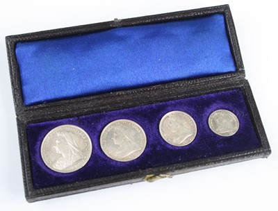 Lot 2010 - Great Britain, 1893 Maundy Money four coin set,...