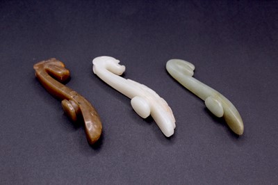 Lot 2047 - A group of six Chinese jade ornaments, Qing...