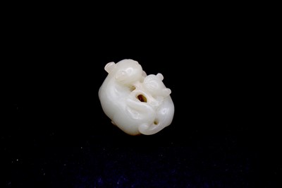Lot 2048 - A group of six Chinese jade carvings, Qing...