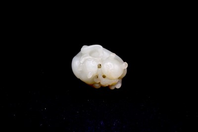 Lot 2048 - A group of six Chinese jade carvings, Qing...