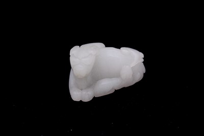 Lot 2048 - A group of six Chinese jade carvings, Qing...