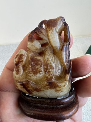 Lot 2048 - A group of six Chinese jade carvings, Qing...