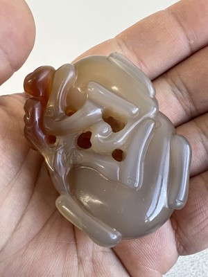Lot 2048 - A group of six Chinese jade carvings, Qing...