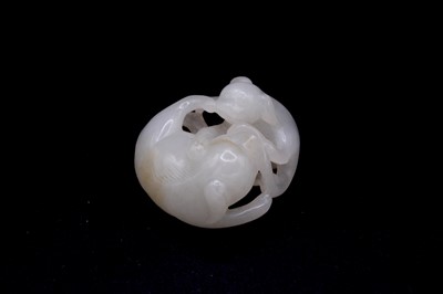Lot 2048 - A group of six Chinese jade carvings, Qing...