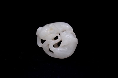 Lot 2048 - A group of six Chinese jade carvings, Qing...