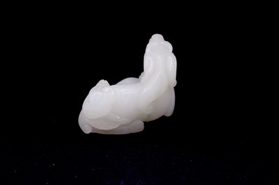 Lot 2048 - A group of six Chinese jade carvings, Qing...