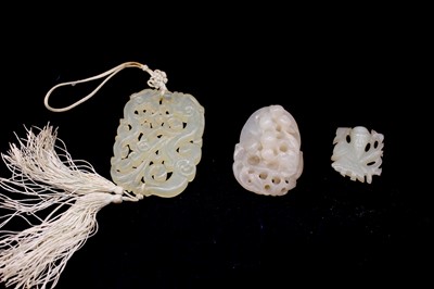 Lot 2050 - A group of ten Chinese jade ornaments, Qing...