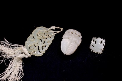 Lot 2050 - A group of ten Chinese jade ornaments, Qing...