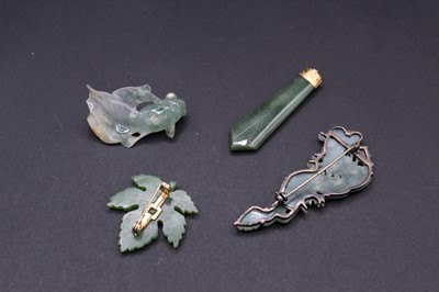 Lot 2050 - A group of ten Chinese jade ornaments, Qing...