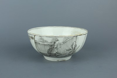 Lot 2152 - A Chinese en grisaille bowl with European...