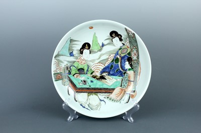 Lot 2156 - A large Chinese famille verte ‘ladies’ dish,...