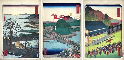 Lot 2237 - Three Japanese woodblock prints from the...